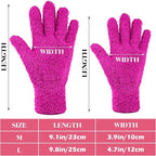 Patelai 3 Pairs Microfiber Plant Dusting Gloves Leaf Cleaning Gloves for Indoor Plants, Blinds, Furniture, House (Purple,Blue,Rose Red,Large)