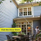 DOCA Telescoping Pole 5-12 Ft - Extension Pole for Cleaning, Feather Duster, Window Washing Kit, Paint Roller, Window Squeegee - High Reach Extendable Kit for Indoor & Outdoor - Pole Only
