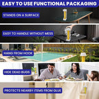 Fly Stick Sticky Fly Traps for Indoors Outdoor 4pk. Non-Toxic Super Sticky Hanging Flies Catcher Paper Tape Strips for Home. Catches All Bugs and gnats. Indoor Outdoor House Flying Insect Trap