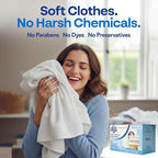 Earth Breeze Fabric Softener Dryer Sheets – Fragrance Free, Hypoallergenic, No Harsh Chemicals, Safe for Sensitive Skin – Static Cling & Wrinkle Reducer – Gentle Fabric Care – Made in USA (2 Pack)