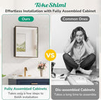 TokeShimi 16 x 24 Beveled Mirrored Medicine Cabinet Recessed, Bathroom Mirror with Storage Adjustable, Aluminum Frame Metal Oil Rubbed Bronze Medicine Cabinet with Mirror