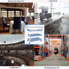 AQNIEGEP Utility Carts with Wheels, Large Food Kitchen Cart Heavy Duty, Rolling Service Cart w/Hammer for Restaurant, Office, Commercial, 600lbs Capacity, Lockable Wheels, 3-Tier