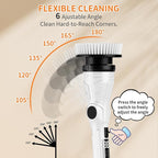 Electric Spin Scrubber, Power Electric Scrubber for Cleaning, Shower Cordless Cleaning Brush with 6 Adjustable Angles,8 Brush Heads, 3 Speed Mode, Electric Cleaning Brush for Bathroom/Tub/Floor/Tile