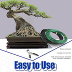 Glarks 4 Rolls Bonsai Wires Kit, 2mm 3mm 1mm 1.5mm Aluminum Bonsai Training Wire Tree Branches with Wire Cutter, 164 Feet Anodized Aluminum Set for Holding Bonsai Branches Small Trunks