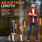 CKG Adjustable Shovel for Metal Detecting with Double Serrated Blade, Stainless Steel 304 Metal Detector Portable Shovel, Metal Detector Accessories,Single