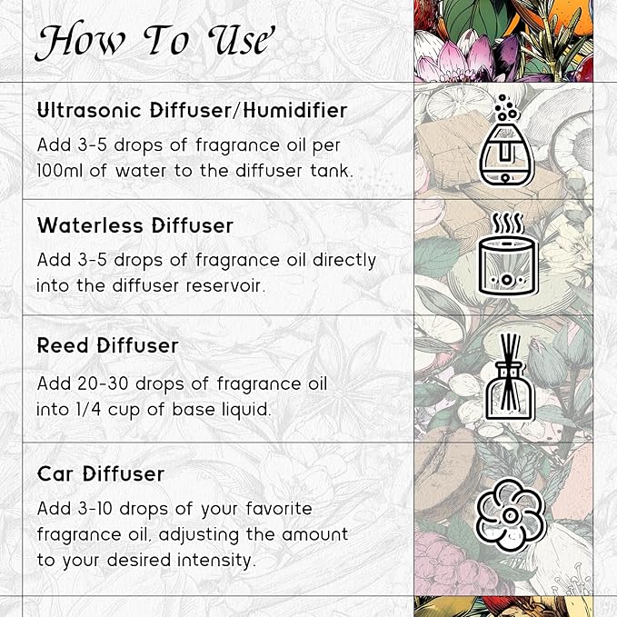 HIQILI Life Serendipity Diffuser Oil for Home Diffusers, Inspired by Chane. Chance, DIY Women Perfume, Room Sprays, Long Lasting - 0.34 Fl Oz
