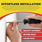 Qualihome Ribbed Plastic Drywall Anchor Kit, Wall Anchors and Screws for Drywall Includes Anchors, & Screws, 1 Masonry Drill Bit, Mounting Tolls for Decor, Shelving ([25 Pack] 14-16 x 1-1/4")