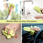 LIVOS Microfiber Cleaning Cloth Roll - 80 Pack, Reusable Paper Towels Tear Away Towels, Microfiber Towels for Cars, Super Absorbent Lint Free Cleaning Rags for House, Kitchen-Beige Yellow,11.5"x11.5"