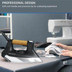 Rowenta, Iron, Ultimate Steam Pro Stainless Steel Soleplate Professional Steam Station for Clothes, 1800 Watts, 1.3L Removable Tank, Boiler Technology, Fast Heat Up, Black Clothes Iron, DG8668