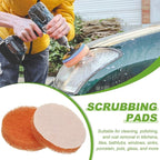 Power Scrub Pads, Scrubbing Pads 2000 Grits Scouring Discs - Fitting for (Home Kitchen Cleaning - Drill Attachment - Scrubber Replacement) 20 Pcs & 2 Inch & Orange