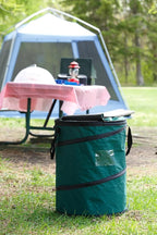 Coghlan's Deluxe Durable Pop-Up Trash Can – Collapsible Garbage Bin with Zippered Lid, Bag Clips, and Anchoring Points for Camping, Home, and Outdoor Use – 29.5 Gallon