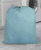 Urban Villa Laundry Bag Canvas|Dirty Clothes Travel Laundry Bag|Machine Washable|Reusable College Hostel Hamper Liner Bag for Garments Delicates Drawstring Closure 1 Pack Aqua Color|Size 28X36 Inches