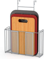 Simple Houseware Over Cabinet Door Organizer, 12.5"Wx3.75"Dx18"H, Mesh Silver