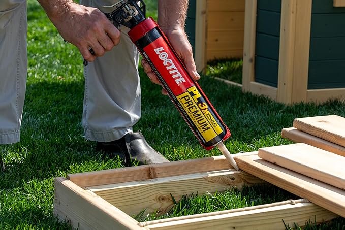 Loctite PL Premium Polyurethane Construction Adhesive, 10 fl oz Cartridge, 12 Pack - Versatile Construction Glue for Wood, Concrete, Stone, Metal & More