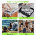 Travel Vacuum Bags with USB & TYPE C Pump, 9 Pack Carry-On Vacuum Storage Bags for Luggage & Suitcase, Vacuum Luggage Bags, Space Saver for Clothes & Travel(Green)