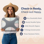 Shacke Premium 5 Packing Cubes Set - Lightweight Mesh Travel Luggage Organizers with Laundry Bag, 5-Piece Suitcase Storage System (Charcoal Gray)