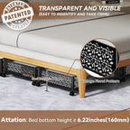 PHINOX Under Bed Storage Containers with Wheels, Under Bed Shoe Storage Organizer Drawer, Tool-free Assembly Metal Storage Containers for Bedroom Clothes Shoes Blankets -2PCK