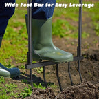 Broadfork Garden Tool Heavy Duty, 5 Tines Broad Fork for Gardening, U-Shaped Garden Fork for Loosening Soil, 20 in. Wide Broadforks for Gardening, 55 in. Heigh