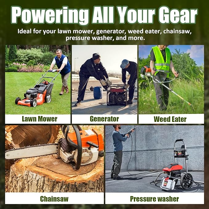 10 ft (3.5mm) Lawn Mower Pull Cord Replacement, High Tensile Strength Pull Rope with Handle for Generator, Weed Eater, Chainsaw, Pressure Washer, and Small Engine
