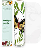 Reusable Paper Towels - 10 Pack - Roll of Washable Cotton Cloth Paper Towels - Paperless Reusable Napkins Cloth Washable - Absorbent + Long Lasting - Zero Waste Products - (Butterfly)