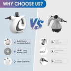 Handheld Steam Cleaner with 14-Piece Accessory Set, Steam Cleaner for Home Use, Portable Steamer for Cleaning Car Upholstery Tile Grout Home