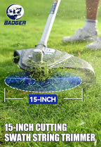 WILD BADGER POWER 40V Cordless Weed Wacker, String Trimmer/Edger, Pole Saw, Hedge Trimmer and Brush Cutter Blade, Attachment Capable 4-in-1 Multi-Tool Kit with 2 * 20V 4Ah Battery and 1*Charger