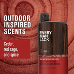 Every Man Jack Nourishing Cedar + Red Sage Mens Body Wash for All Skin Types - Naturally Derived Ingredients - Cleanse and Hydrate Skin with Coconut and Glycerin - 24oz 2 Bottles