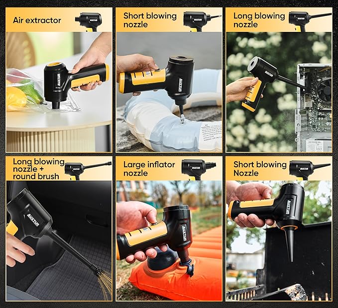 Handheld Car Vacuum Cleaner 3 in 1 High Power|15000PA Brushless Motor|Super Suction Portable Vacuum with Super Endurance for Car and Home