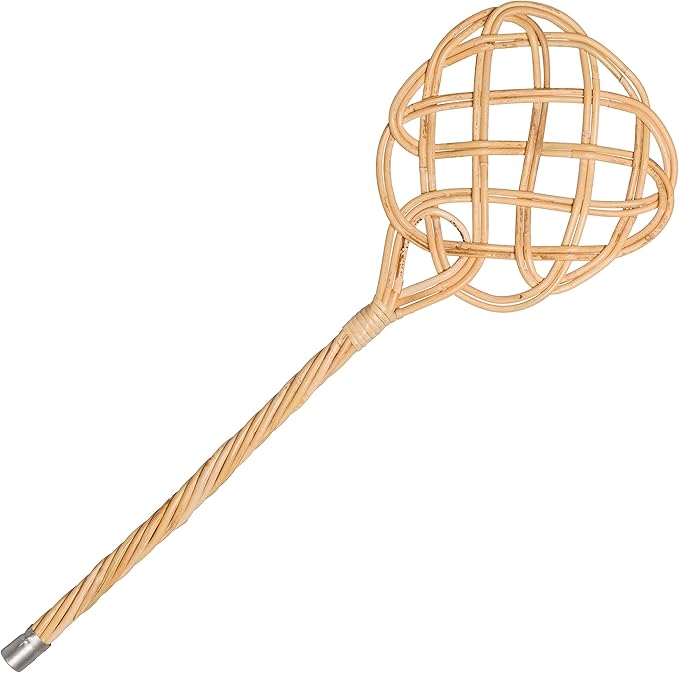Redecker Rattan Reed Rug Beater – 29-1/2 inches, Wooden Carpet & Rug Beater Paddle for Deep Dust Removal, Eco-Friendly Handheld Rug Cleaner