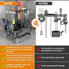 Heavy-Duty Garden Tool Organizer Cart Ideal for Gardening, Upgraded 5-Inch Wheels for Lawn & Sand, Long-Handle Tool Storage