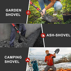Small Shovel Garden Shovel for Digging Short Handled Round Shovel Survival Shovel for Car, 28 inches