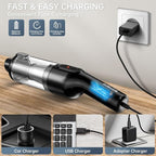 Handheld Vacuum Cordless, Car Vacuum with 16000Pa Powerful Suction, Lightweight at 1.3 lbs, Type-C Charge, Multiple Accessories, Rechargeable Vacuum Cleaners for Home Office Car Pet