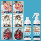 Resin Polishing Kit, Resin Polish 16oz and Cleaner 16oz, Epoxy Polish Removes Scratches & Scuffs, Suitable for Epoxy, Metal, Jewelry Grinding and Polishing
