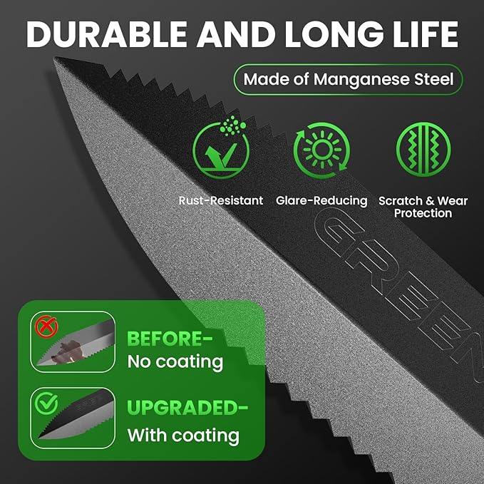 Metal Detector Shovel, Heavy Duty Double Serrated Digging Tool and Metal Detector Accessories with Sheath, Gardening Tools for Weeding, Planting, Camping, Treasure Hunting