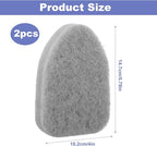 2Pcs Scouring Pads Grey Scrub Pads for Cleaning Reusable Scrub Sponge Non Scratch Fit Tub Tile Scrubber Brushes Cleaning for Kitchen Toilet Wall Tile Sink