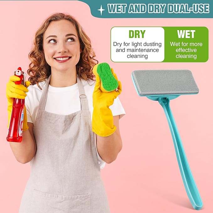 Mesh Screen Cleaner, Detachable Window Cleaning Brush, Dry and Wet Dual Use Tool with Screen Washing Equipment, Perfect for Easy and Efficient Window Cleaner Tool Maintenance(5 Pack)