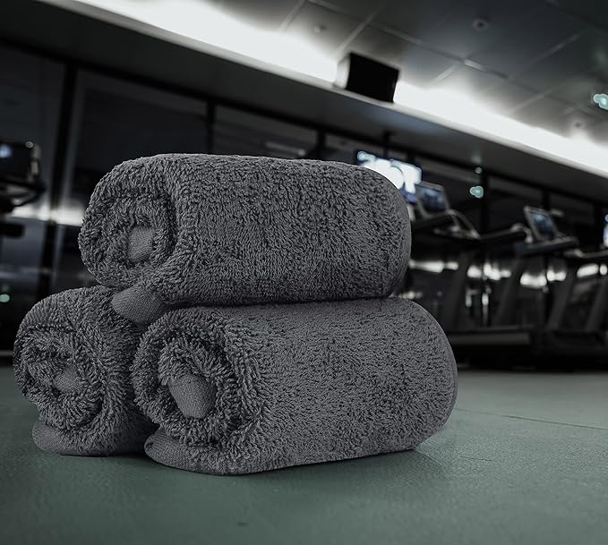 Utopia Towels Cotton Washcloths Set, 100% Ring Spun Cotton, Premium Flannel Face Cloths, Highly Absorbent and Soft Feel Fingertip Towels, 60 Pack, Grey