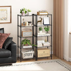 HOMEFORT 5-Tier Wire Shelving 5 Shelves Unit Metal Storage Rack Durable Organizer Perfect for Pantry Closet Kitchen Laundry Organization in Black, 16.5" W x 11.4" D x 47" H