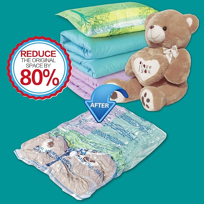 XXL Jumbo Size 47''X35'' Vacuum Storage Space Saver Bags Extra Large for Blanket, Bedding, Comforters (4 Pack)