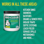 Bio-Clean Ultimate Drain Cleaning Kit Cleans Drains- Septic Tanks - Grease Traps All Natural and 100% Guaranteed No Caustic Chemicals! Removes fats Oil and Grease, Completely Cleans Your System.