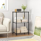 HOMEFORT Storage Shelves, 3-Wire Shelving, Metal Shelving Unit Adjustable Storage Shelves Rack for Kitchen, Pantry, Bathroom, Black, 15.7" W x 11.6" D x 30" H