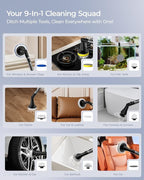 MayKing Electric Spin Scrubber with 9 Brush Heads, 3-Angle & 4-Length Adjustable Cordless Power Scrubber, 3-Speed & Battery LED Display, Electric Scrubber for Cleaning Bathroom Bathtub Floor Tiles