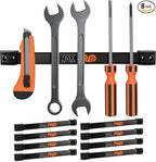 12" Magnetic Tool Holder Strip - A Tool Magnet Bar for Garage Organization, Shop Organization, and Workbench Accessories - Best Gift for Men - Easy To Install in Workshop - Mounting Screws Included.