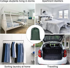 Polecasa Heavy Duty Large Laundry Bag with 130gsm Tear Resistant Fabric and Handles, Easy to Carry Durable Dirty Clothes Drawstring Bag, Perfect for College Dorm,Travel, 28”x36”,Green