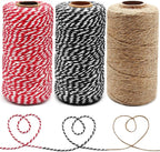 Anvin Cotton Twine - Natural Jute, Bakers & Butchers Twine, 984 Feet (Pack of 3, 10 Ply, 2mm Thick) for Arts, Crafts & Gardening