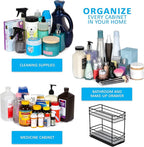 Pull Out Cabinet Organizer for Spices, Cans - Heavy Duty with Lifetime Limited Warranty- Pull Out Spice Rack- Cabinet Pull Out Shelf for Cans,Dishes, Etc, 4-1/2"Wx10-3/8"Dx8-7/8"H, Black