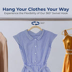 SereneLife 150 Pack Velvet Hangers - Non-Slip with 360° Swivel Hook - Ultra-Thin, Lightweight, Space-Saving, Felt Hangers for Shirts, Sweaters, Hoodies, Kids Clothes & Dresses