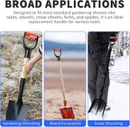 ID 1.26" Red & Black Shovel D-Shaped Grip Handle,PVC Shovel D Straight Grip Handle,Plastic Spade Replacement Snow Removal Garden Accessorie Backyard Digging,7.6×4.13-in(H*T)