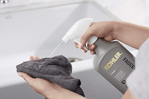KOHLER K-EC23723-NA Faucet Cleaner, Kitchen and Bathroom Cleaner, Streak Free Shine, Ammonia and Alcohol Free, 28 FL Oz