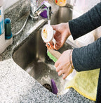 SCRUBIT Natural Sponges - 10 Pack Biodegradable Compostable Cellulose and Coconut Natural Sponges for Dishes, Eco Friendly Non Toxic Kitchen Sponge